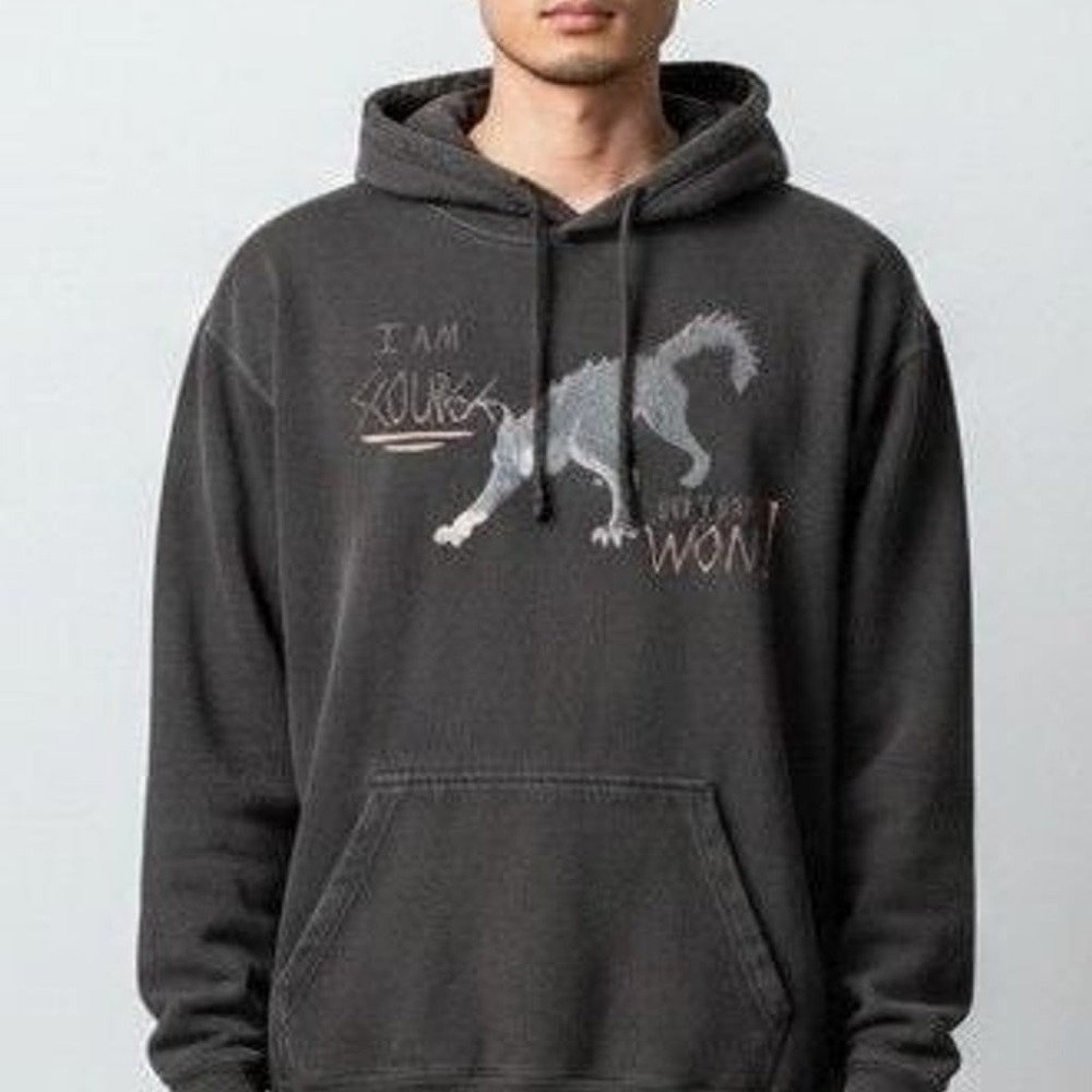 Delta Fleece I Am Scourge And I Have Won Wolf Graphic Hoodie Size Large